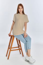 Kadın Modal Kumaş Regular Taş T-Shirt - Görsel 8