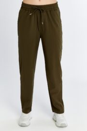 Kadın Oversize Paraşüt Kumaş Baggy Pantolon - Haki - Görsel 3