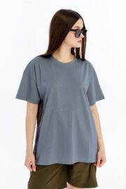 Kadın Oversize Füme T-Shirt