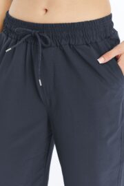 Kadın Oversize Paraşüt Kumaş Baggy Pantolon - Füme - Görsel 4