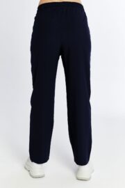Kadın Oversize Paraşüt Kumaş Baggy Pantolon - Lacivert - Görsel 12