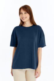 Kadın Modal Kumaş Oversize Füme T-Shirt