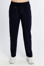 Kadın Oversize Paraşüt Kumaş Baggy Pantolon - Lacivert - Görsel 7