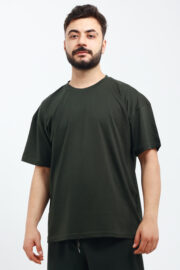 Erkek Oversize Haki T-Shirt